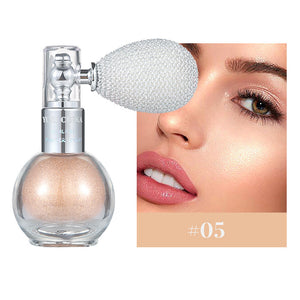 Retro Style Highlighter Glitter Powder Spray, High Glossy Makeup Spray