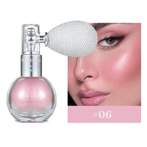 Retro Style Highlighter Glitter Powder Spray, High Glossy Makeup Spray