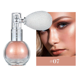 Retro Style Highlighter Glitter Powder Spray, High Glossy Makeup Spray