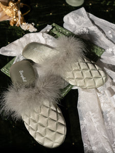 Satin Fluffy Slippers