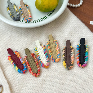 5PCS No Bend Hair Clips, No Crease Curl Pins, Colorful Bang Seamless Duckbill Barrette