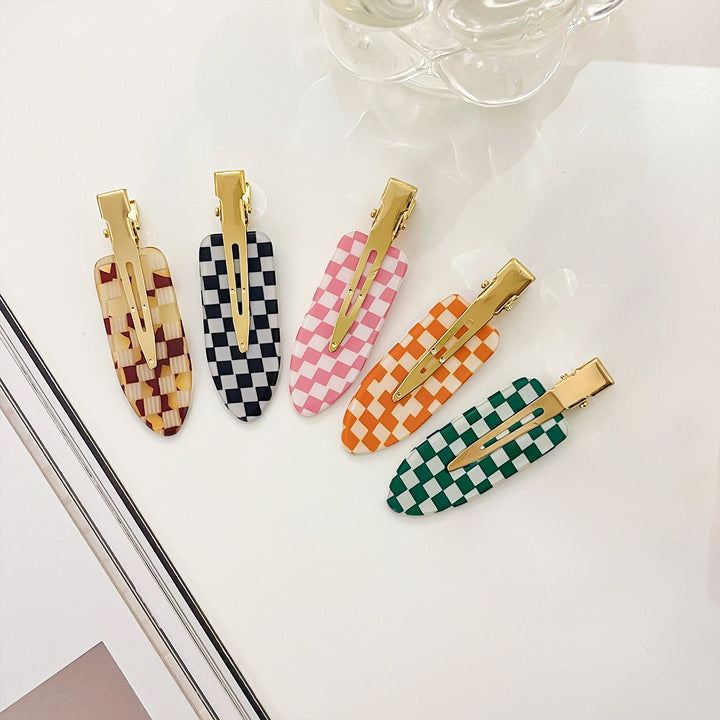 5PCS No Bend Hair Clips, No Crease Curl Pins, Colorful Bang Seamless Duckbill Barrette