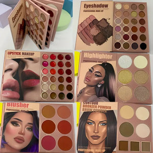 Book-Style Makeup Palette Kit With Sample Looks