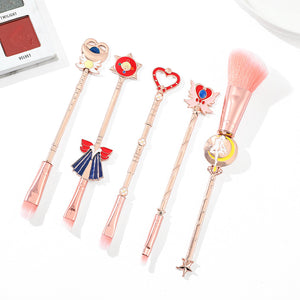 8 In 1 Sailor Moon Makeup Brush Set with Dust Bag